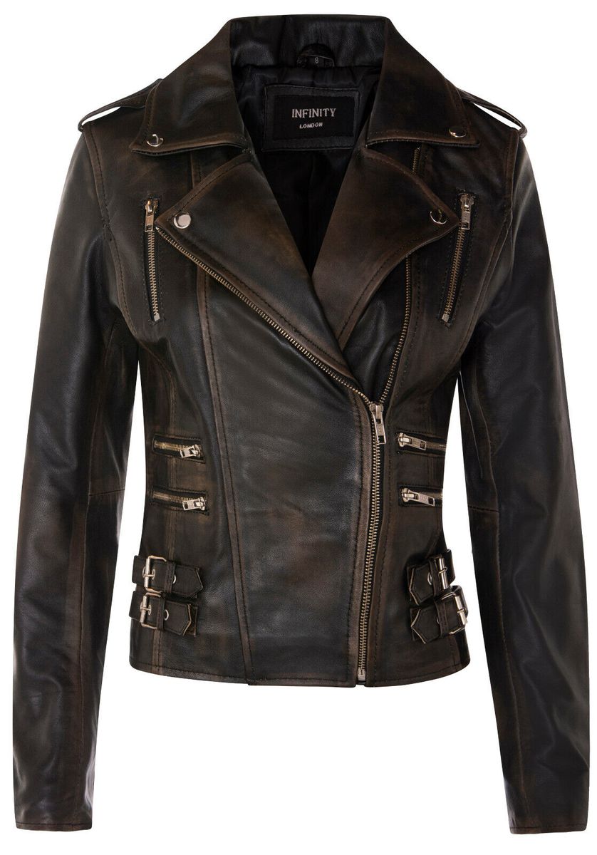 Gelbe Lederjacke Brando Bikerstil