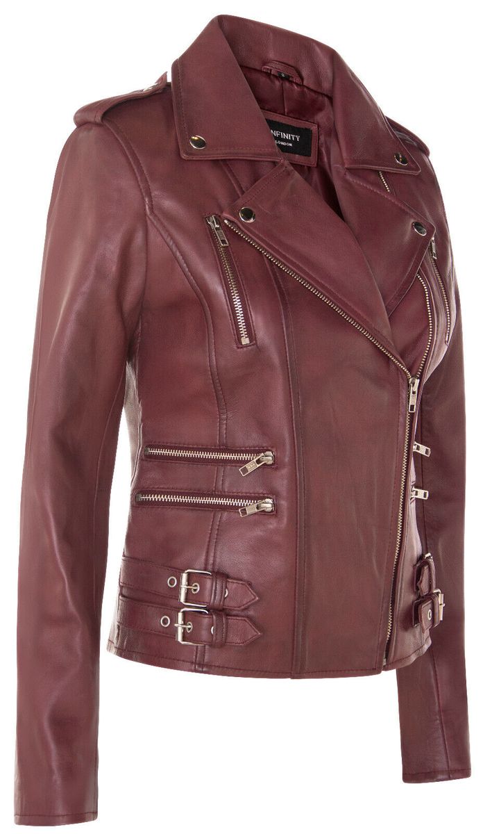 Asymmetrische Moto-Jacke aus Nappaleder