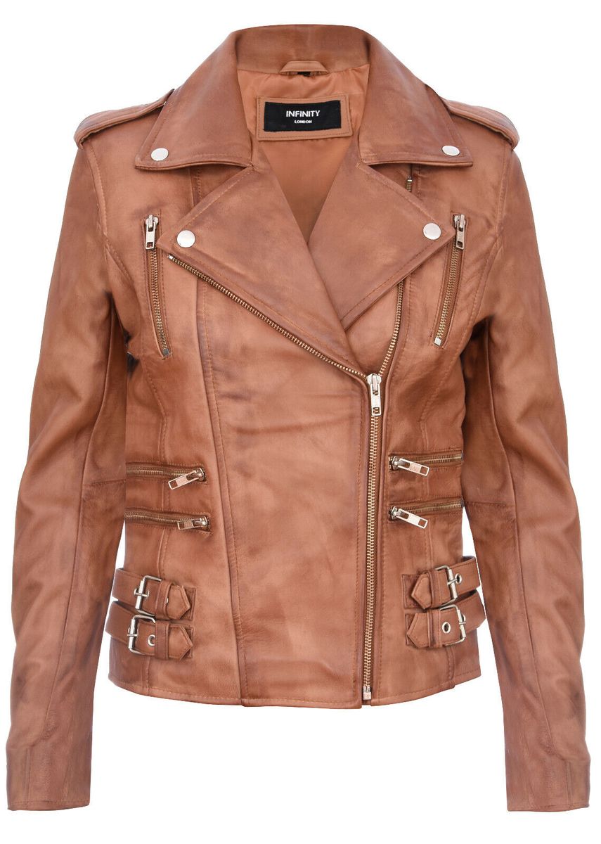 Gelbe Lederjacke Brando Bikerstil