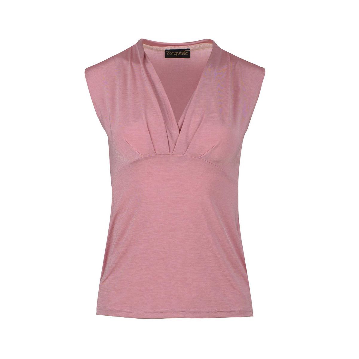 Rosa Wickeloptik Top mit V-Ausschnitt
