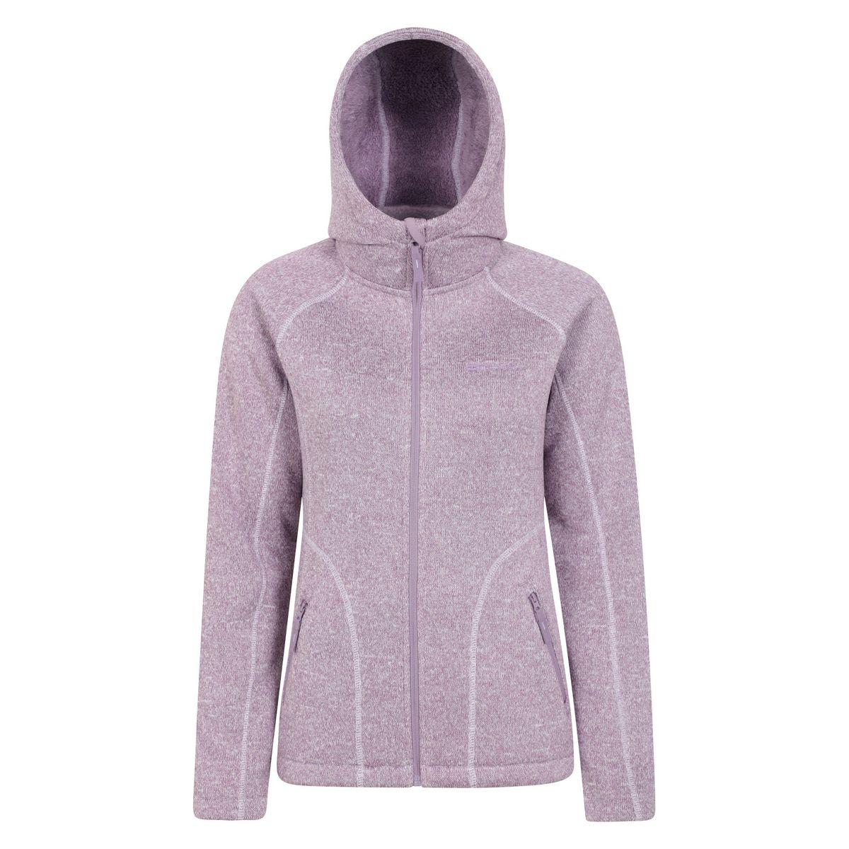 Isolierender Strickfleece-Hoodie mit Reißverschluss