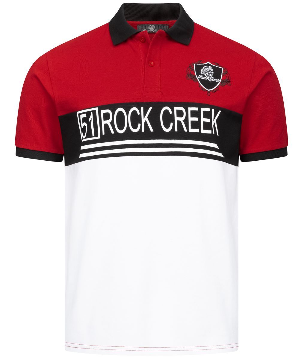 Colorblock Poloshirt mit Logo