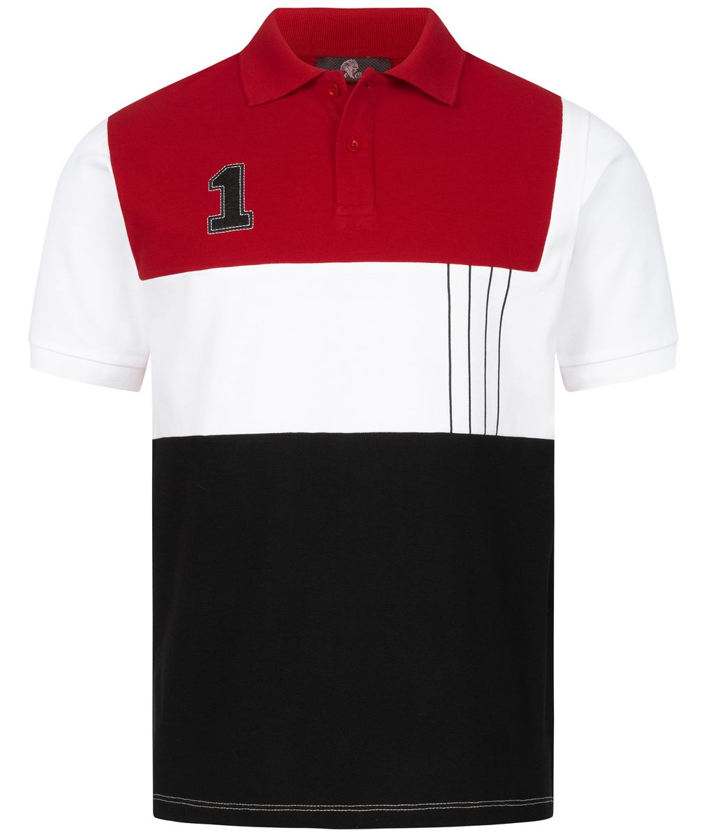 Colorblock Poloshirt mit Logo