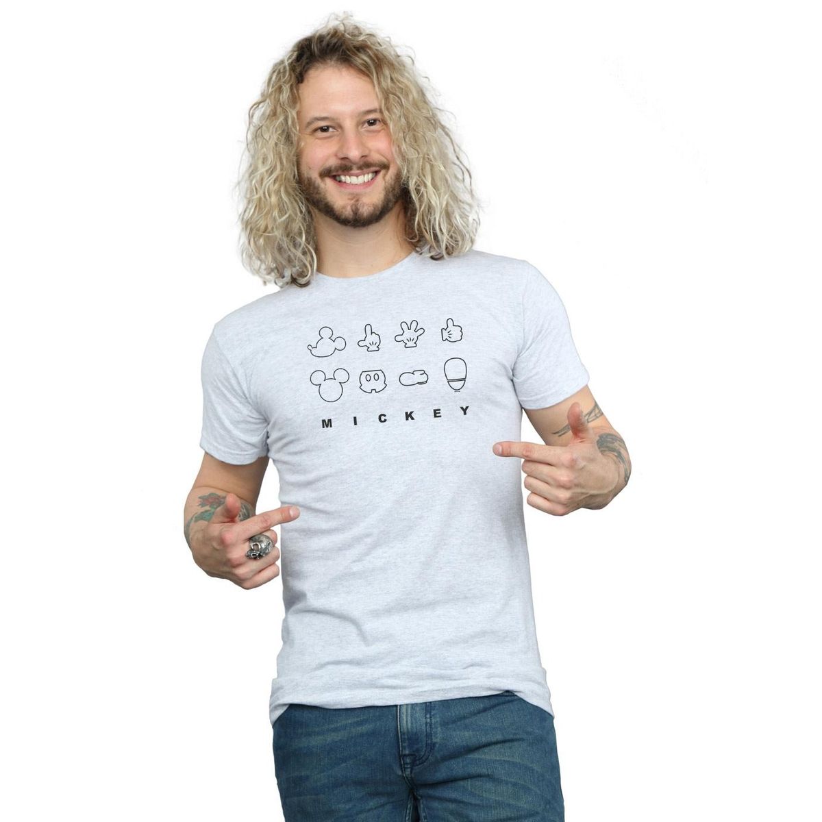Dekonstruiertes Grafik-Shirt mit Zeichentrickmotiven