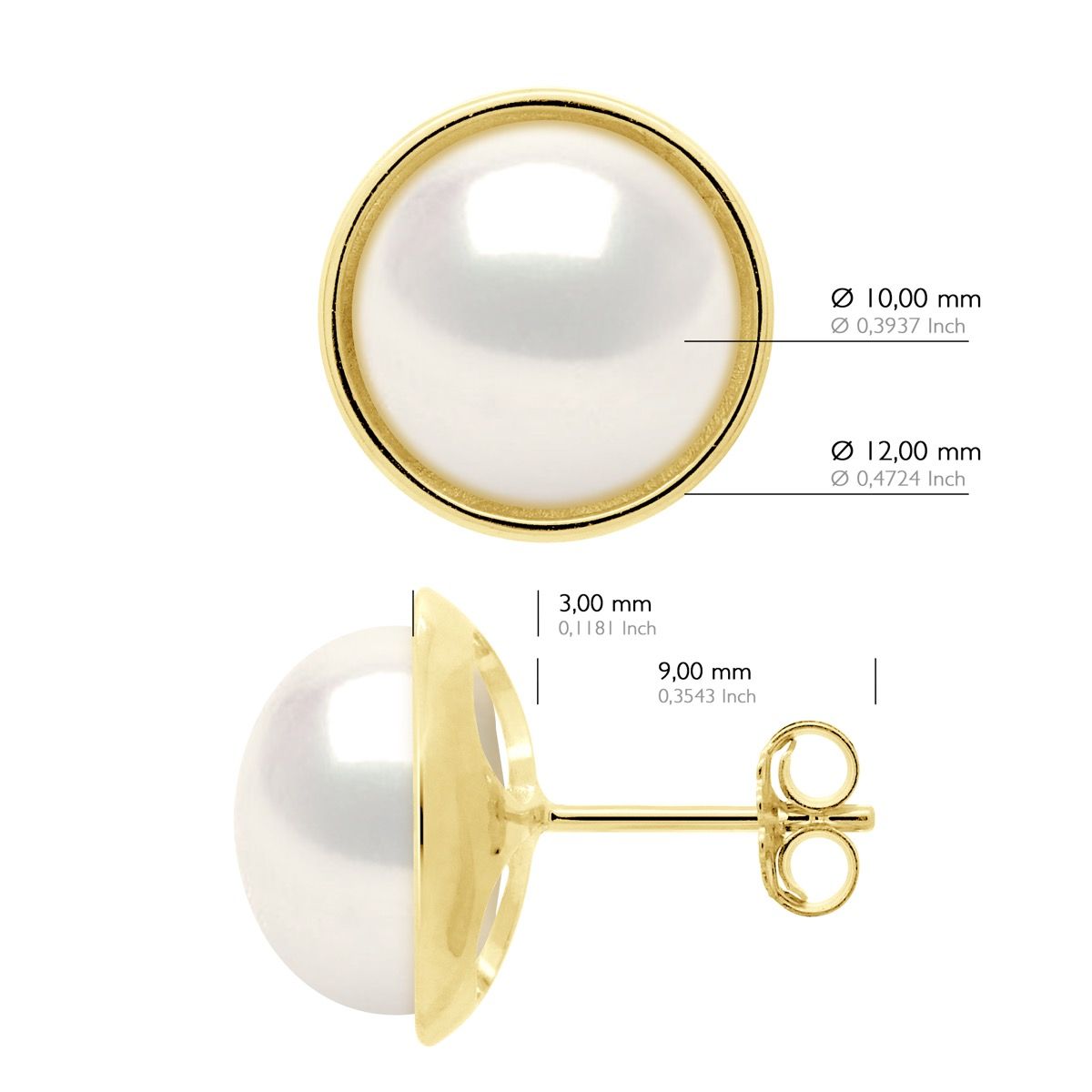 Sleek Gold Perlen-Ohrstecker
