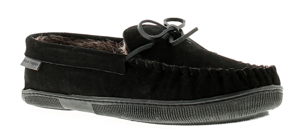 Herrenslipper aus echtem Wildleder mit kuscheligem Kunstpelzfutter und Socke mit flexiblem, strapazierfähigem Sol