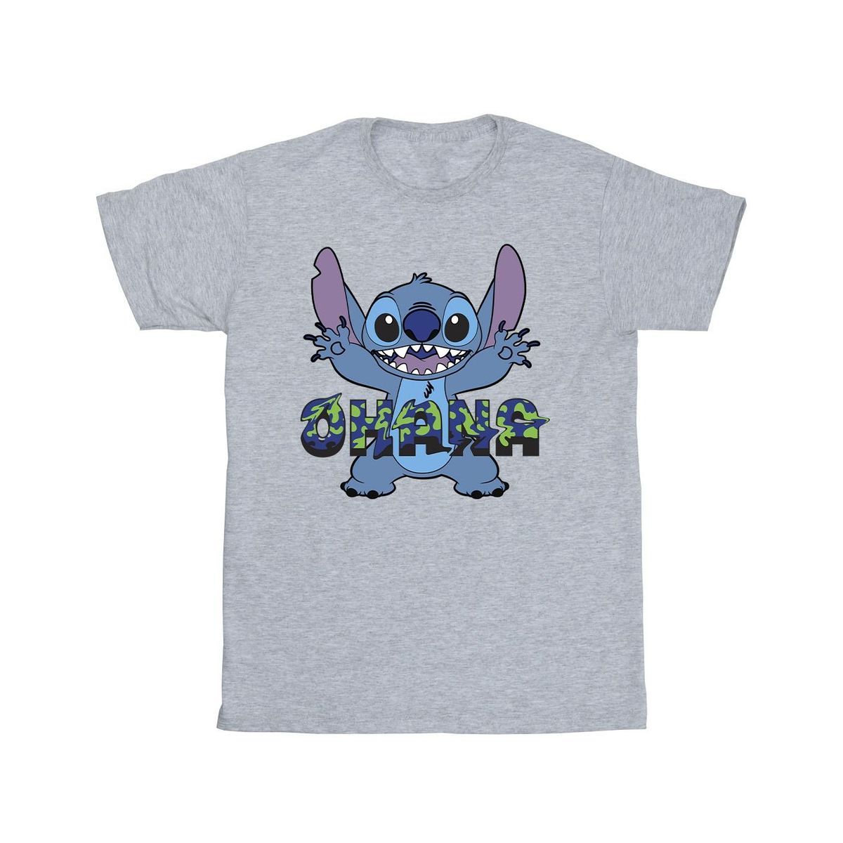 Stitch Ohana Glitch Grafik T-Shirt