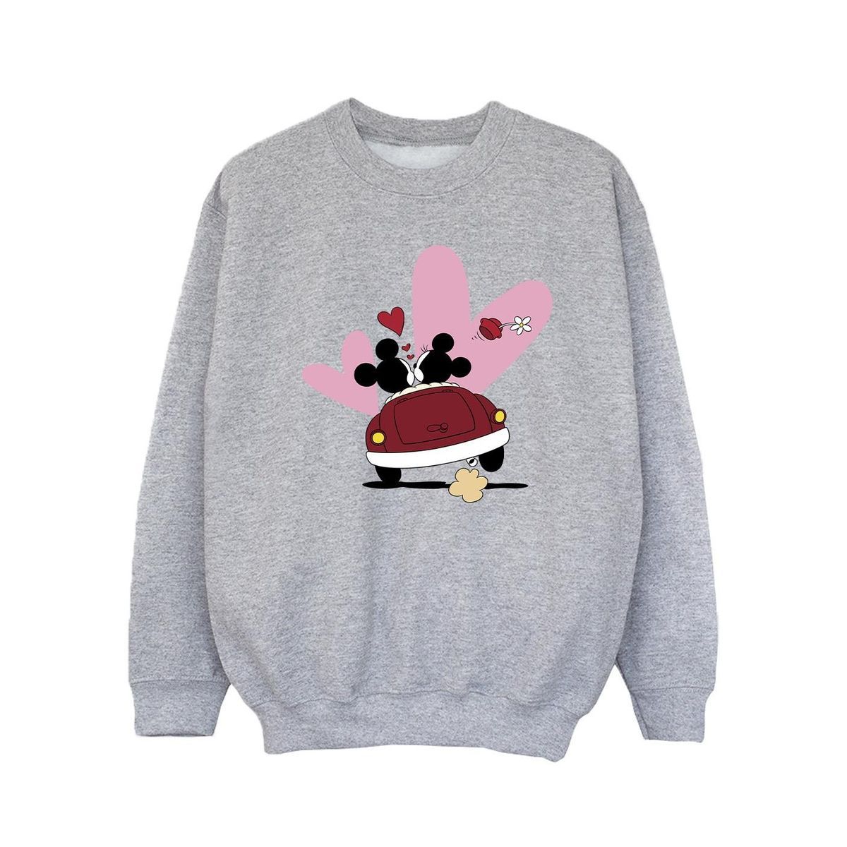 Sweatshirt mit Cartoon-Print und Rundhalsausschnitt