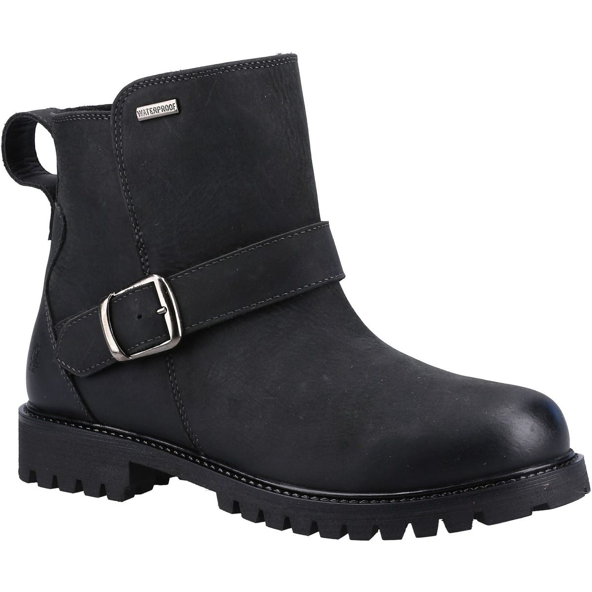 Hush Puppies Wakely Leder Damen Schwarz Stiefel