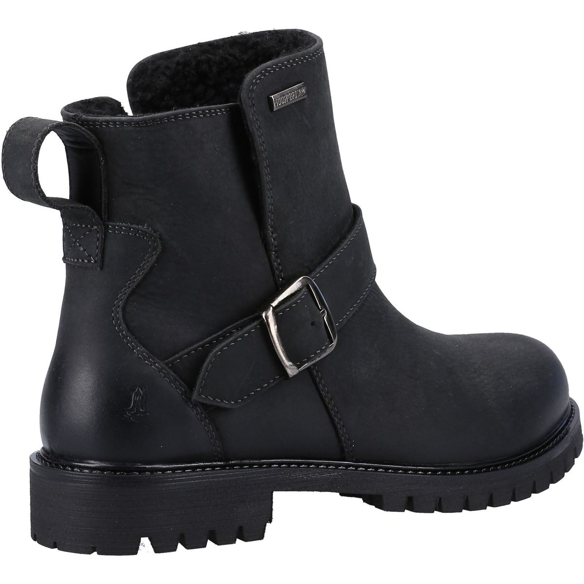 Wasserdichte Biker-Boots mit Lammfellfutter