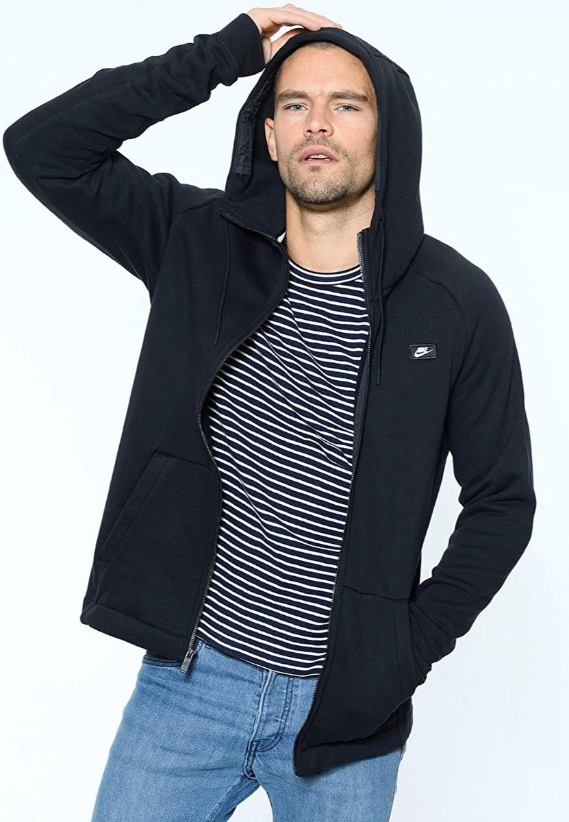 Moderner Reißverschluss-Hoodie mit Kapuze