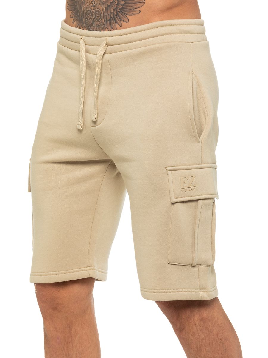 Herren Cargo Sweatshorts Stone