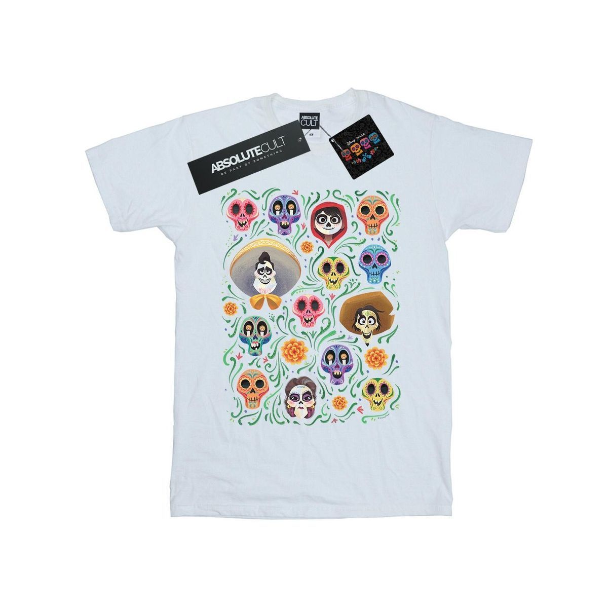 Coco buntes Totenkopf Grafik T-Shirt