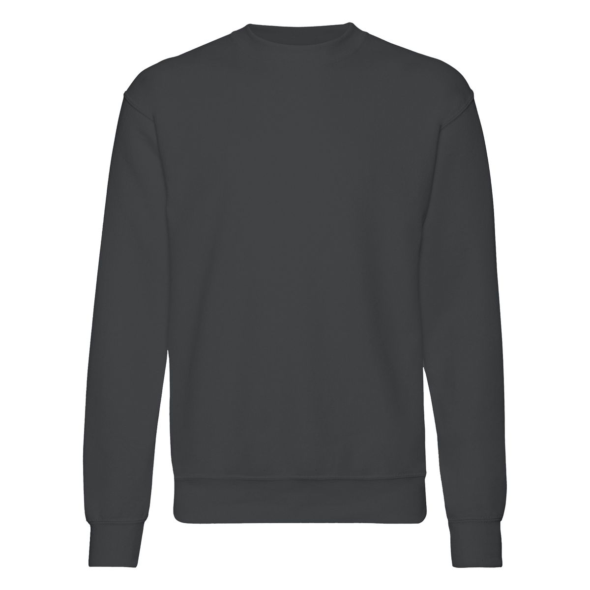 Klassisches einfarbiges Sweatshirt mit Rundhalsausschnitt