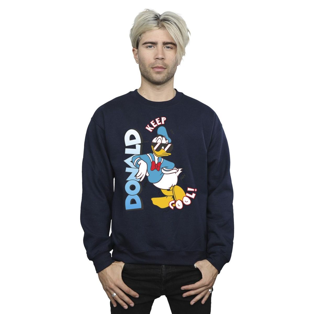 Donald Duck Grafik-Sweatshirt mit Rundhalsausschnitt