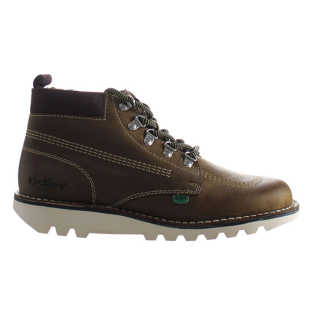 Winterfeste braune Leder-Stiefeletten für Herren