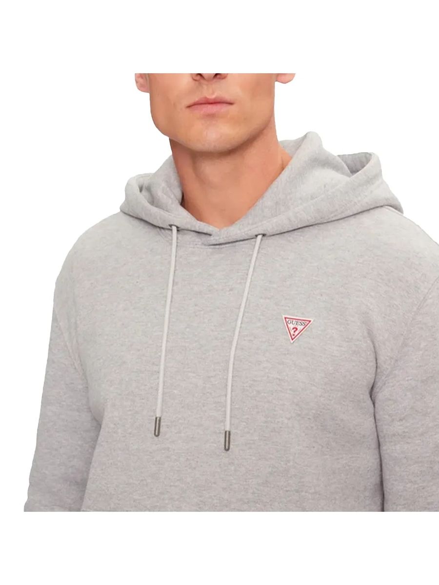 Klassischer melierter Hoodie mit Aufnäher