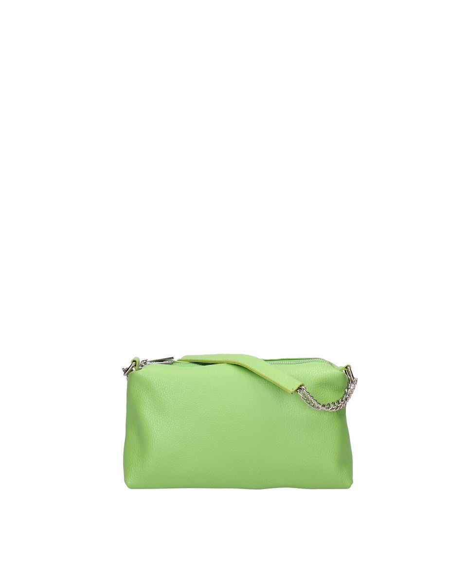 Grüne Leder Schultertasche mit Kette