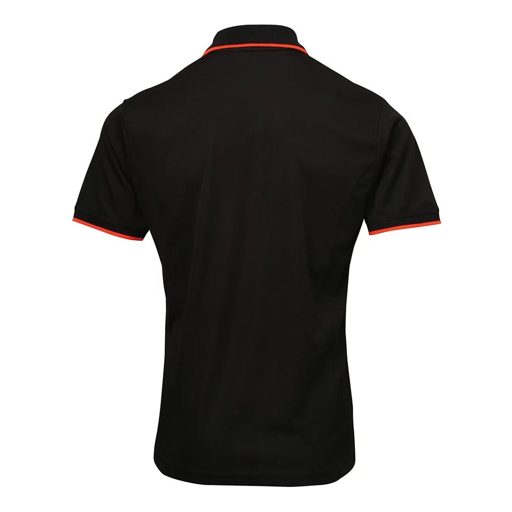 Feuchtigkeitsableitendes Kontrast-Pikee-Poloshirt