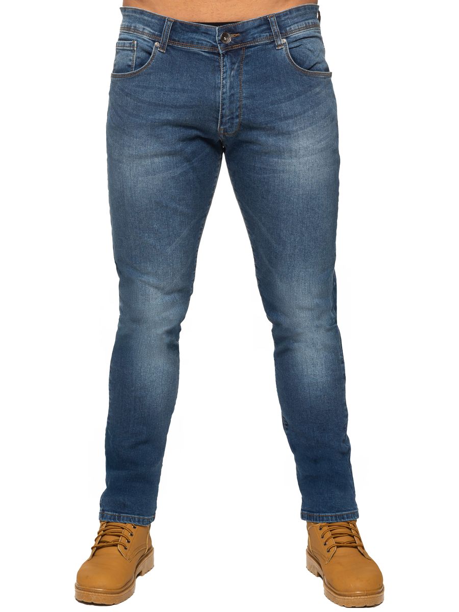 Herren Slim Stretch Schwarze Denim Jeans