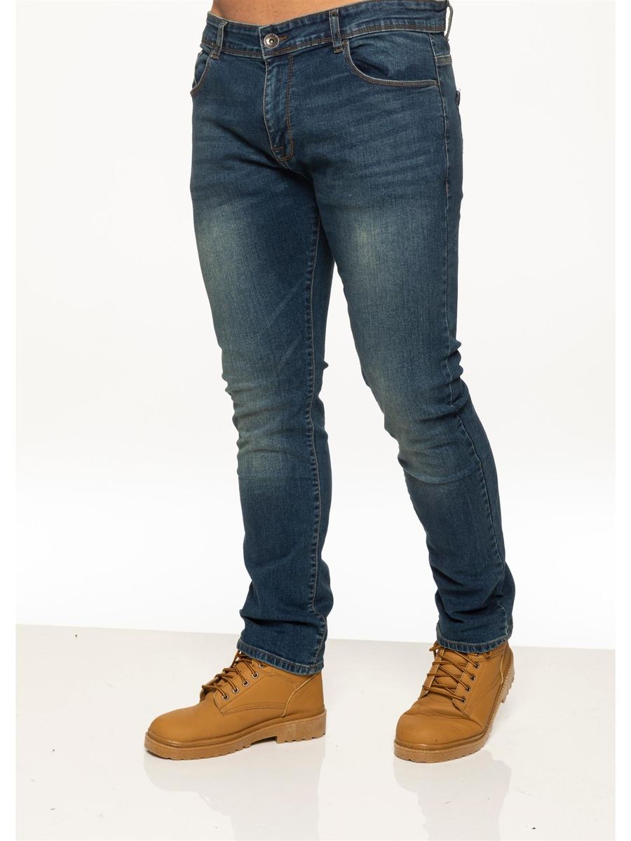 Herren Slim Stretch Schwarze Denim Jeans
