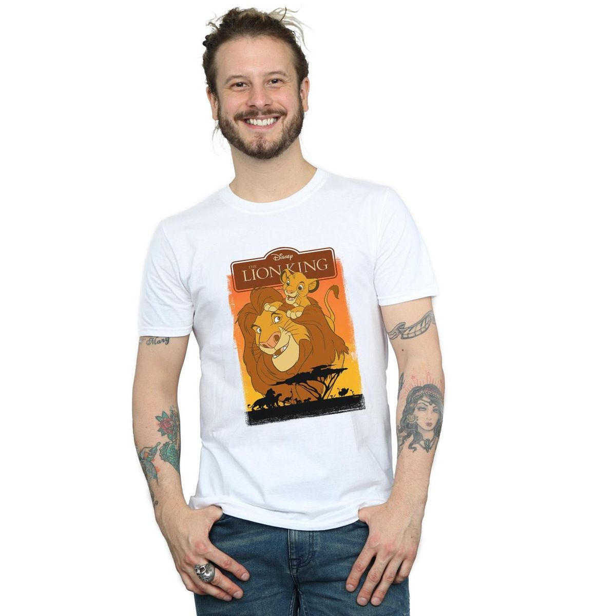 Simba und Mufasa Grafik-T-Shirt