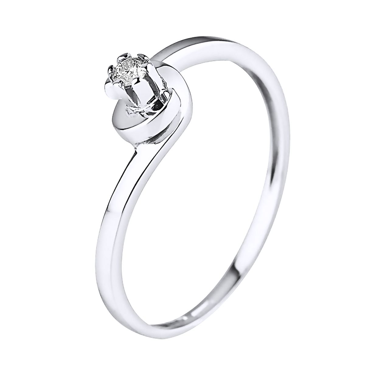 Klassischer Solitär-Diamantring in Wickeloptik