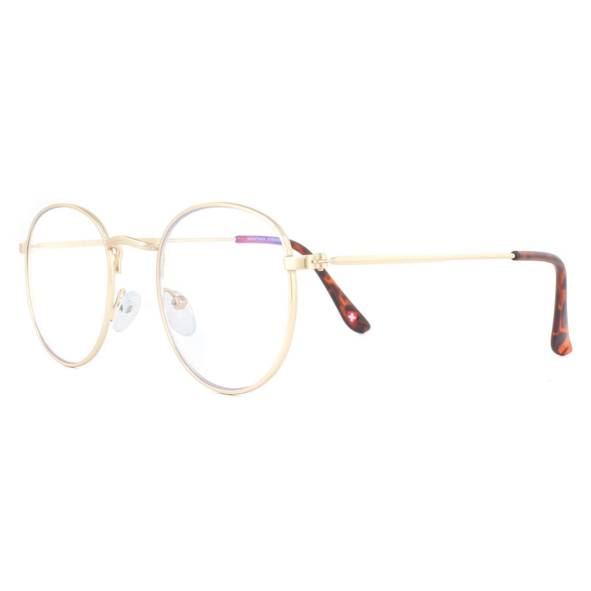 Runde Blaulichtfilter-Brille aus Metall