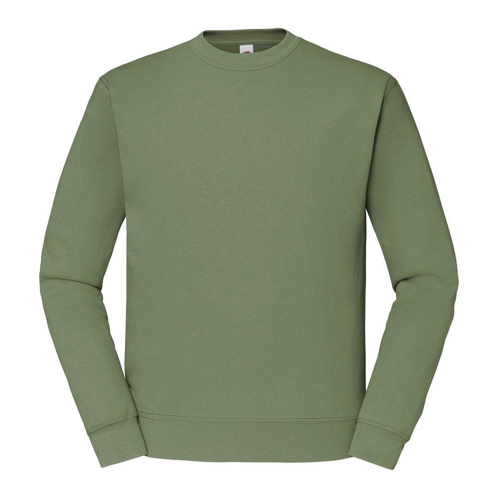 Klassisches olivgrünes Rundhals-Sweatshirt