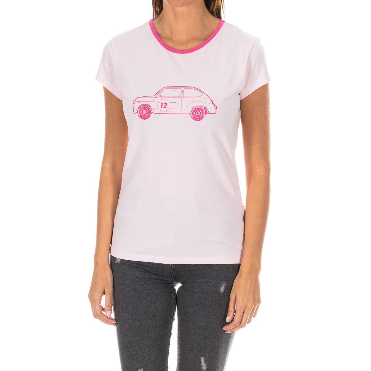 Damen Rosa T-Shirt mit Aufdruck