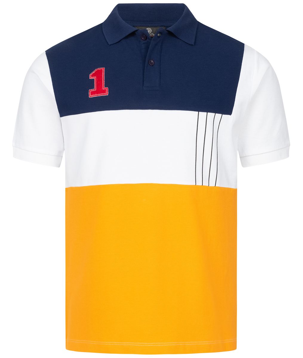 Farbblock Baumwoll-Poloshirt