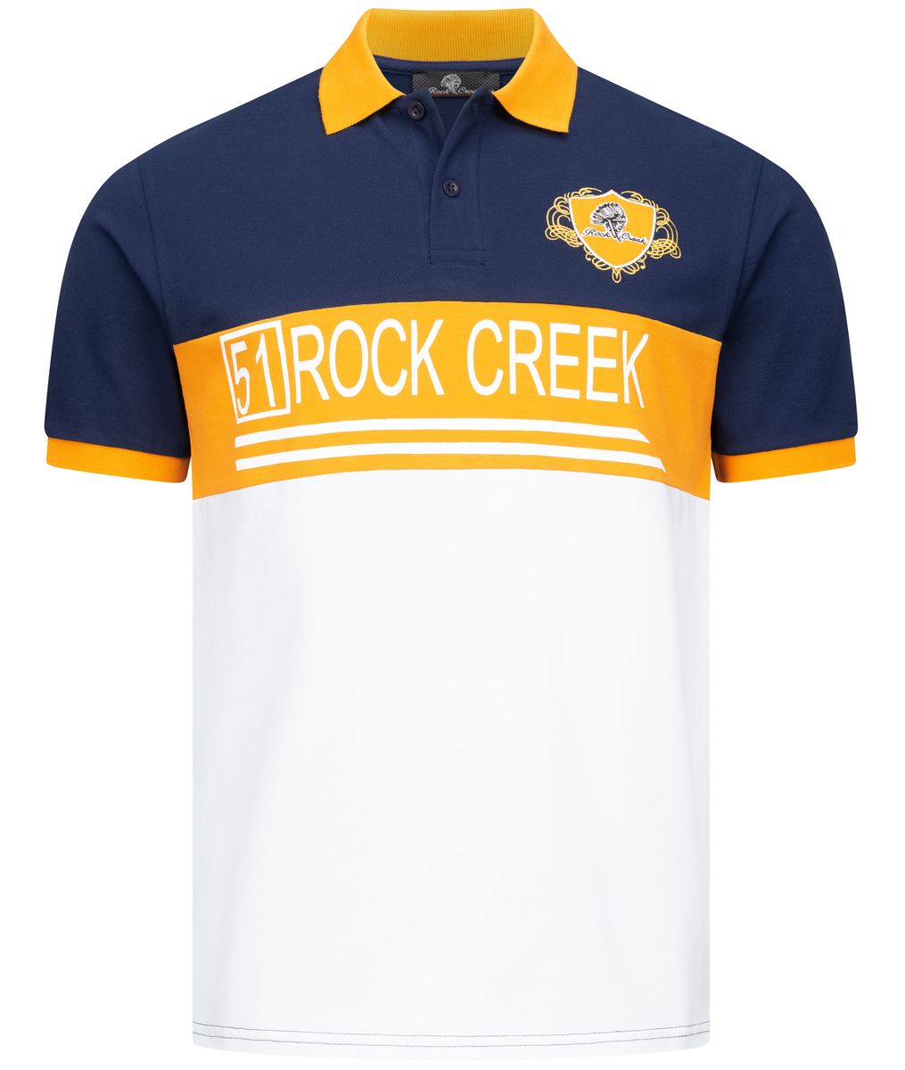 Farbblock Baumwoll-Poloshirt