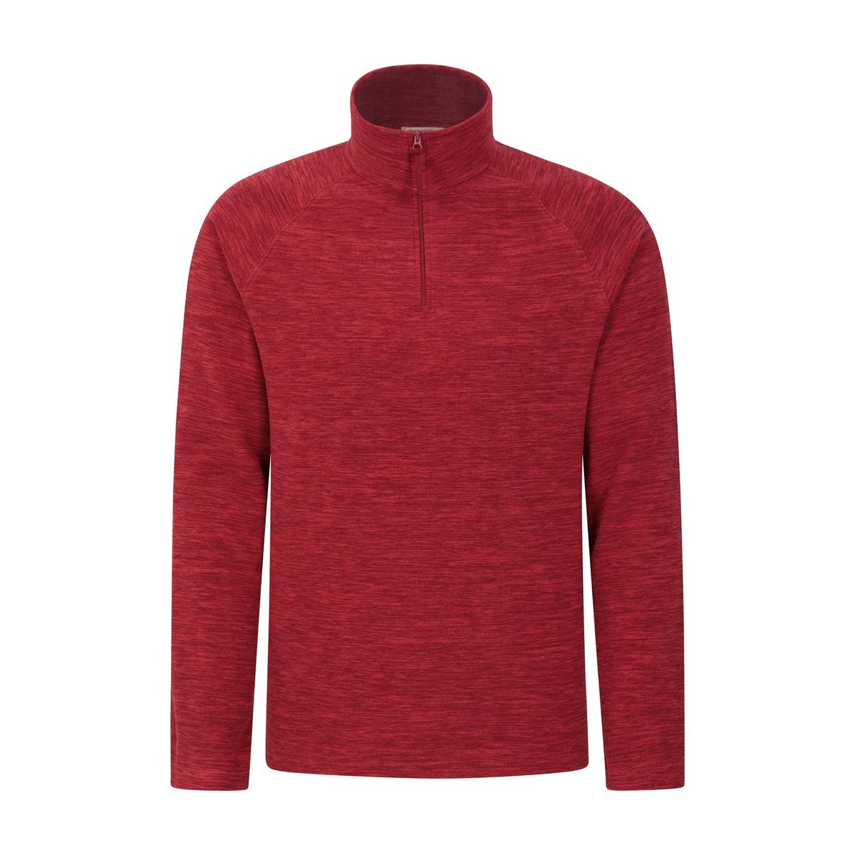 Herren Fleece Oberteil mit rotem Halbreißverschluss