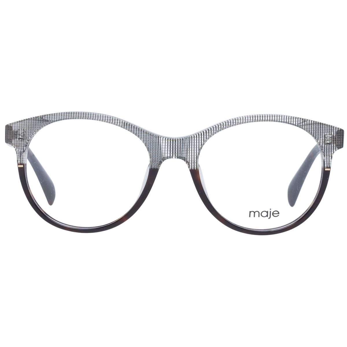 Runde zweifarbige gestreifte Korrekturbrille