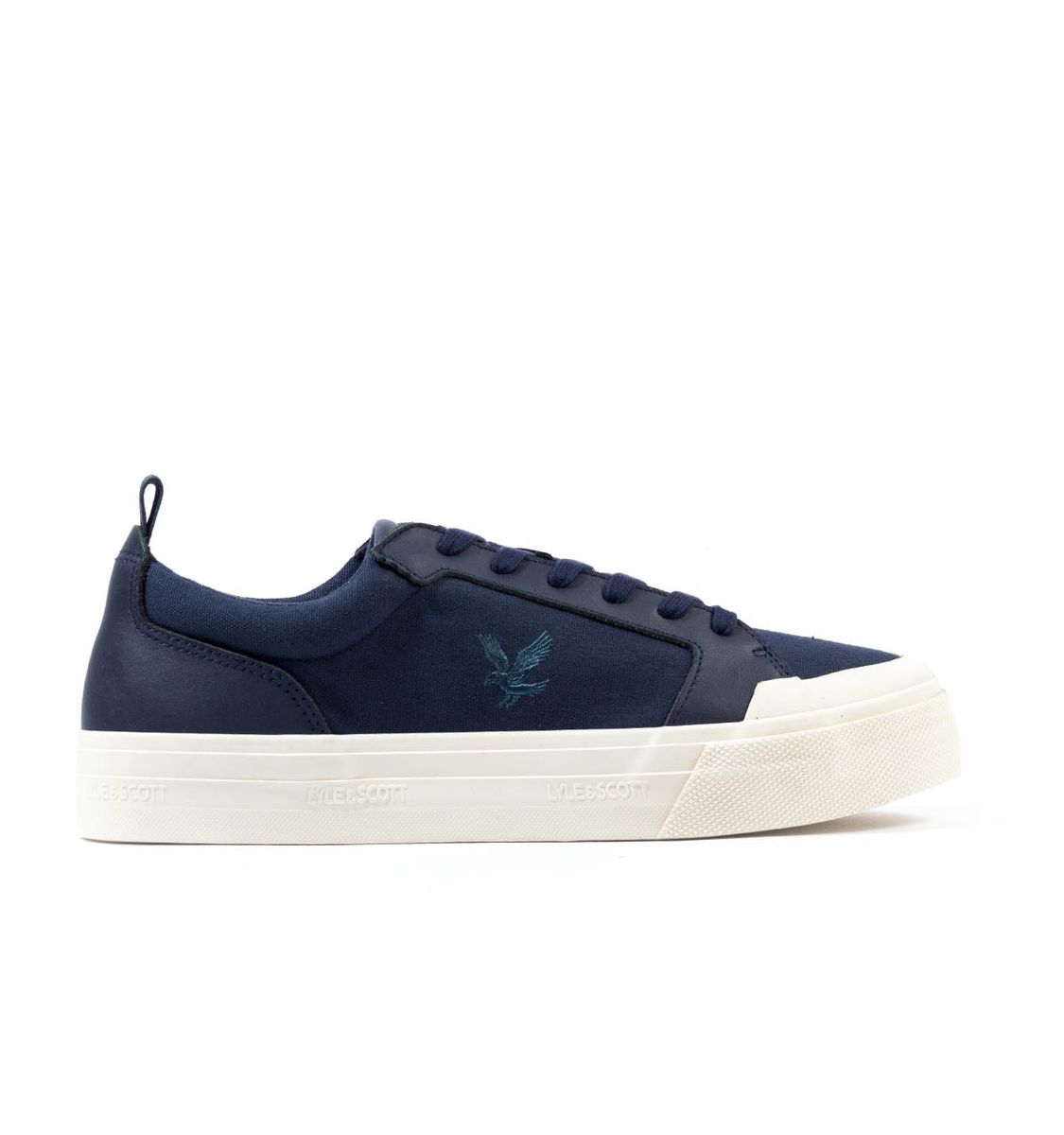Low-Top-Sneaker aus Canvas und Leder