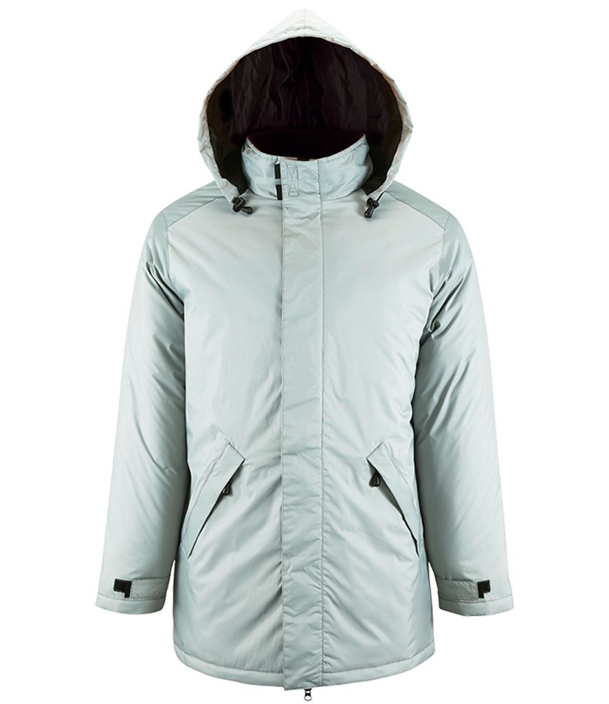Unisex Parka Jacke mit Wattierung und Kapuze
