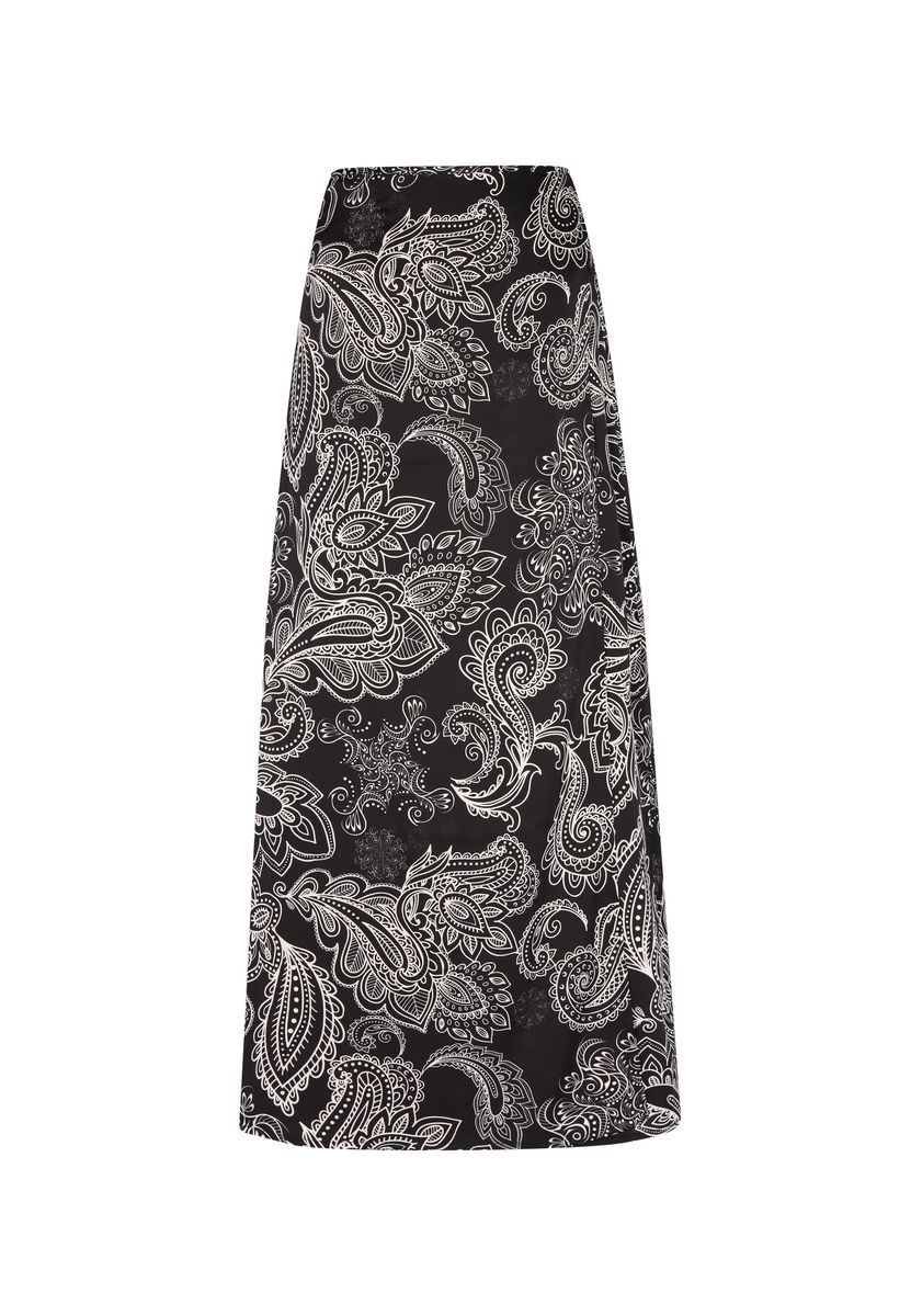 Fließender Maxirock mit Paisley-Muster