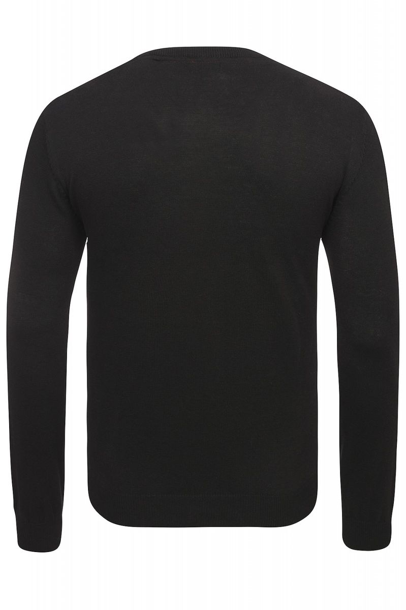Klassischer V-Ausschnitt Baumwollpullover