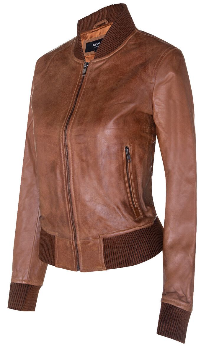 Klassische Leder-Bomberjacke MA-1