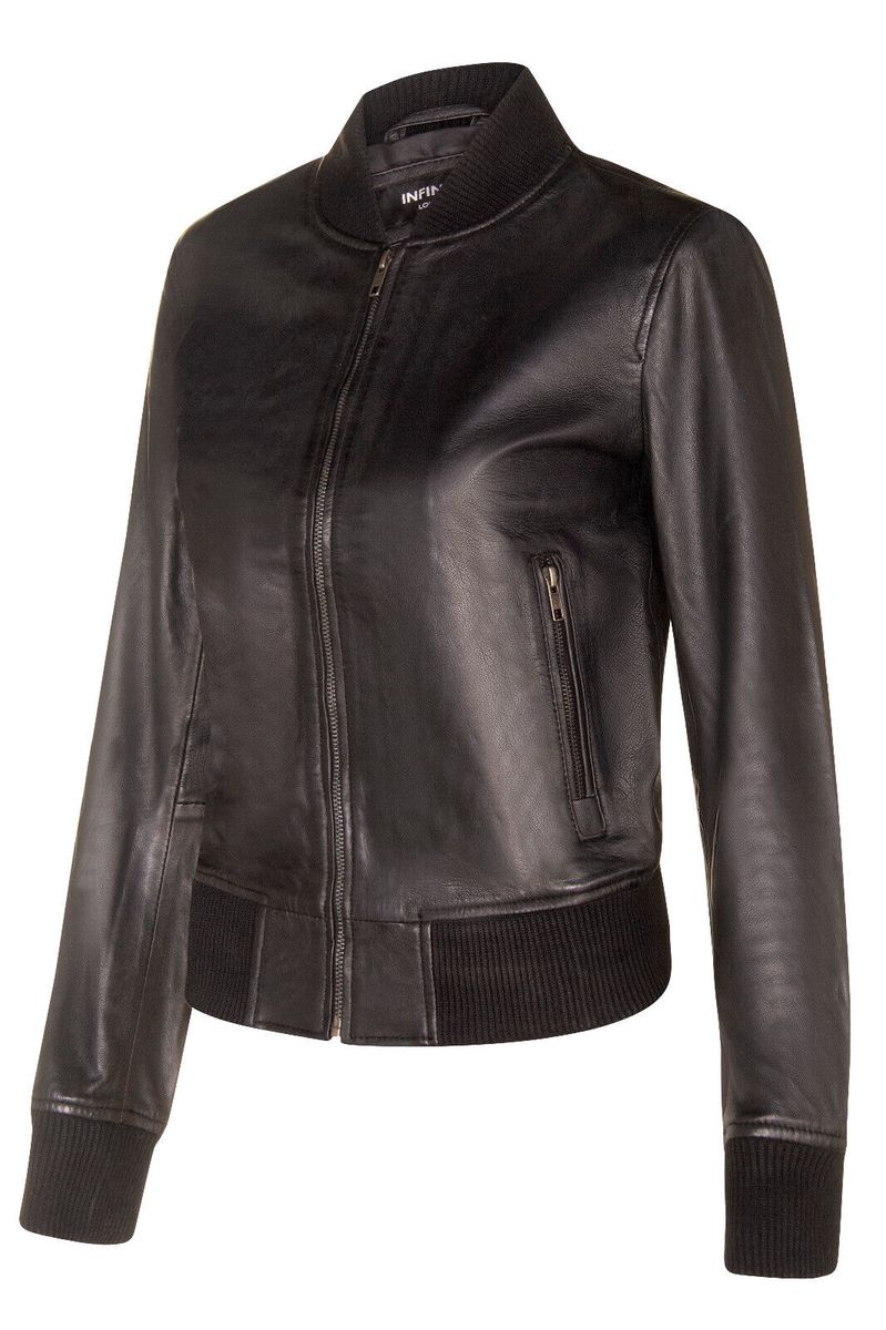 Klassische Leder-Bomberjacke MA-1