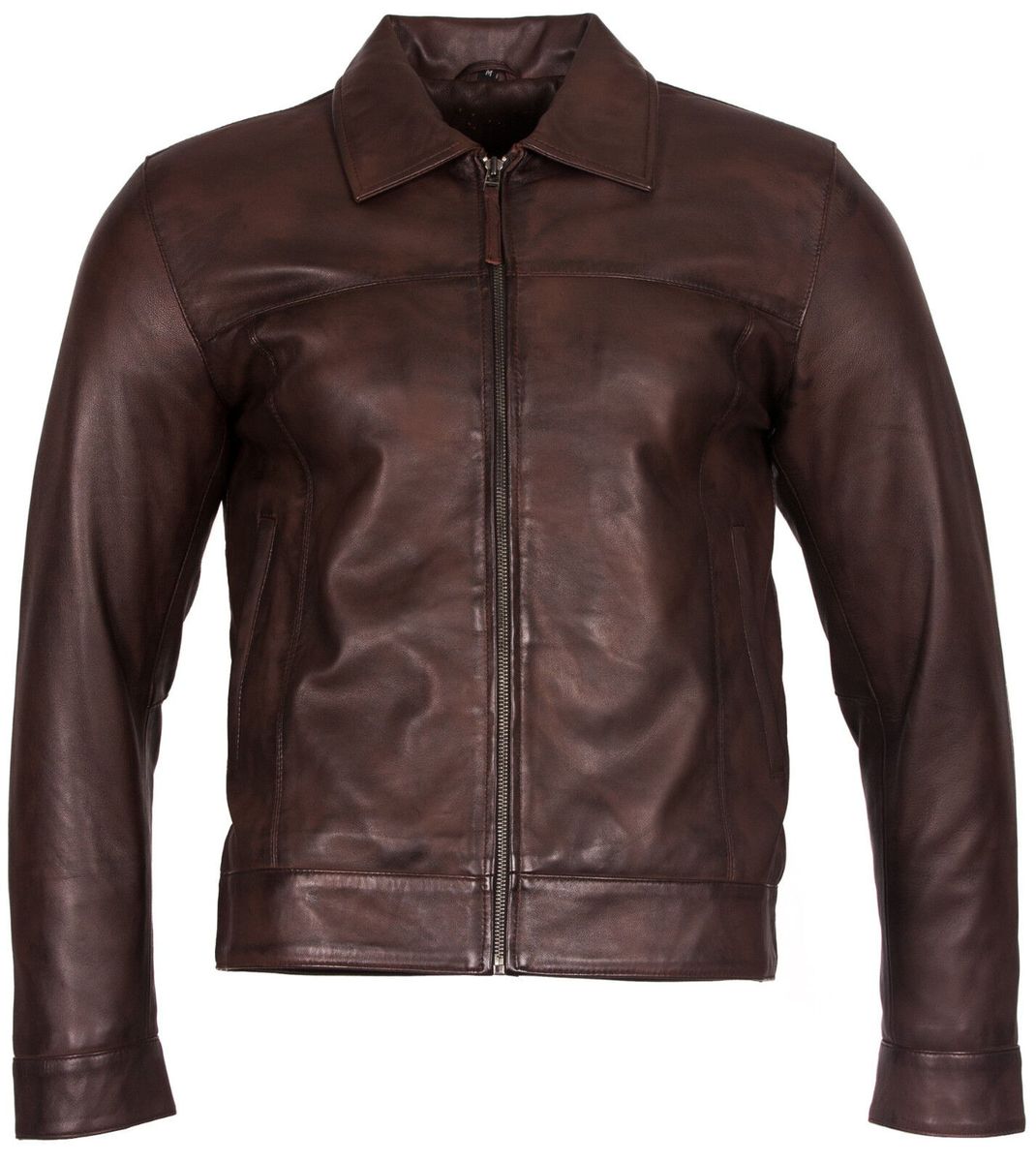 Retro Nappa Leder Bikerjacke