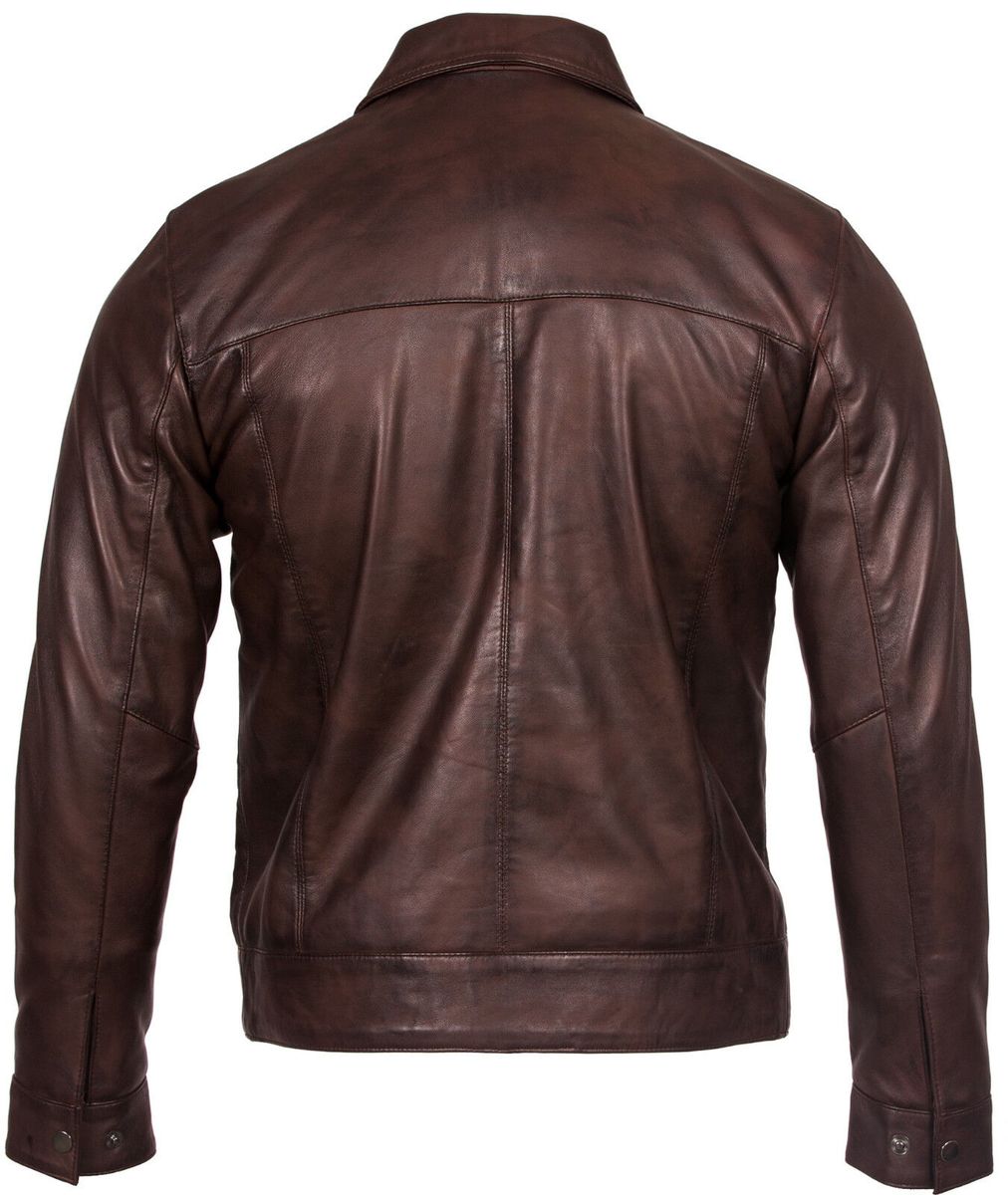 Schlichte Bikerjacke aus Nappaleder