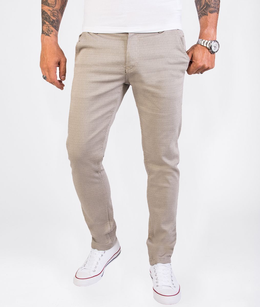 Schmale Baumwoll-Chino-Hose