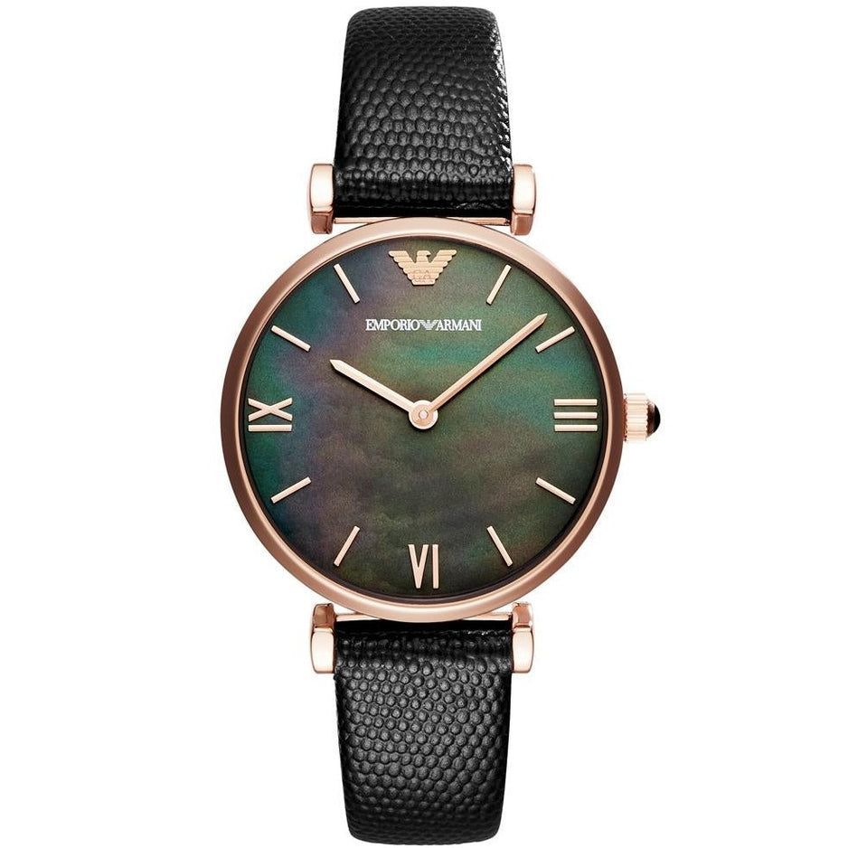 Elegante Damen Armbanduhr mit Lederarmband