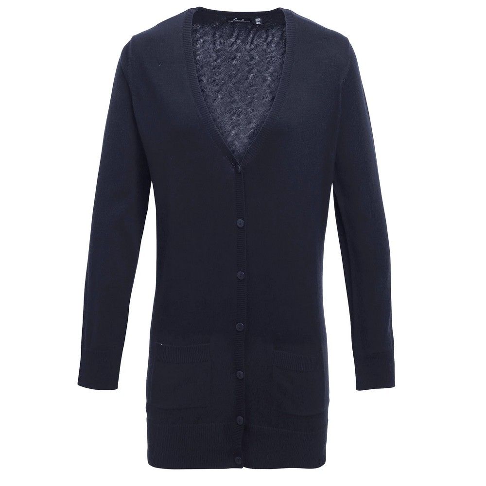 Damen Langarm Strickjacke mit V-Ausschnitt