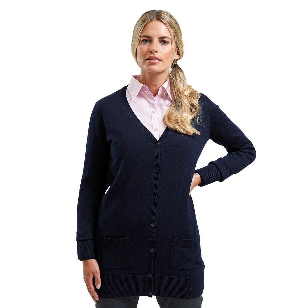 Feinstrick Longline V-Ausschnitt Oberteil