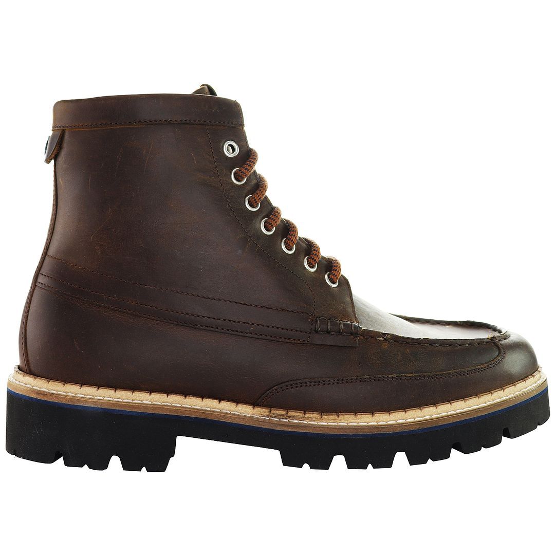 Leder Mokassin-Zehen-Stiefelette
