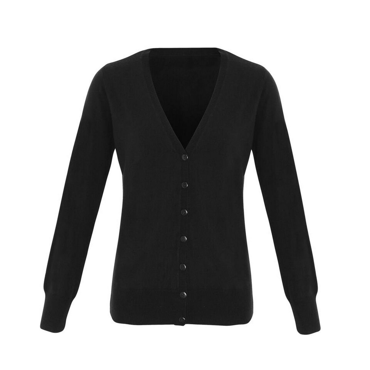 Klassische Strickjacke mit V-Ausschnitt und Knopfleiste