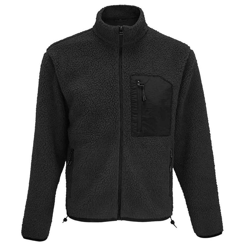 Sherpa-Fleecejacke mit Reißverschlusstasche