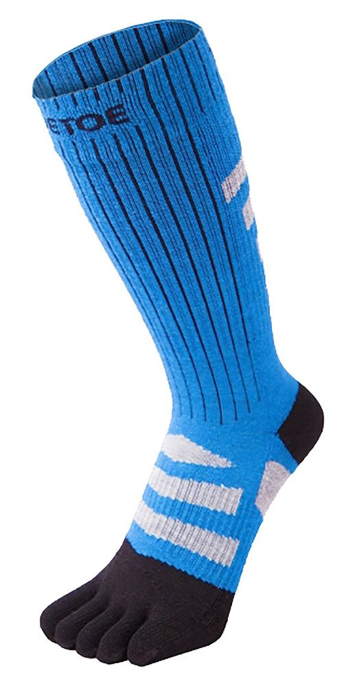 TOETOE - Herren- und Damen Outdoor 3D Frottee Walker Polsterung Wollzehen Socken - Schwarz & Blau